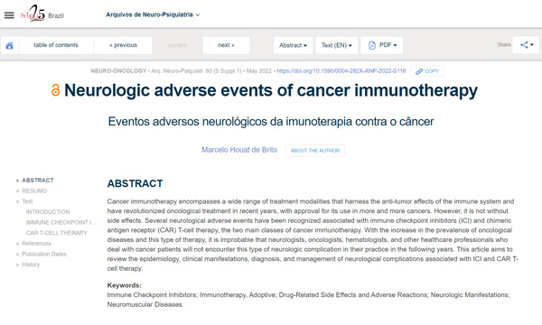 Read more about the article Neurologic adverse events of cancer immunotherapy